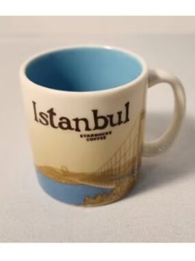Starbucks Istanbul Global Icon 16 oz ceramic mug featuring  Bosphorus Bridge